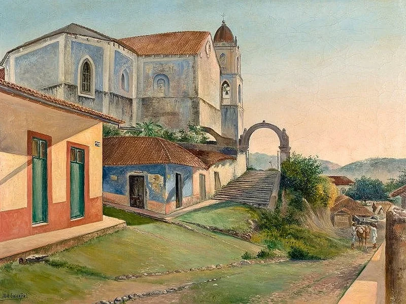 1875-Mateo Saldaña Dosal - Vista di Papantla